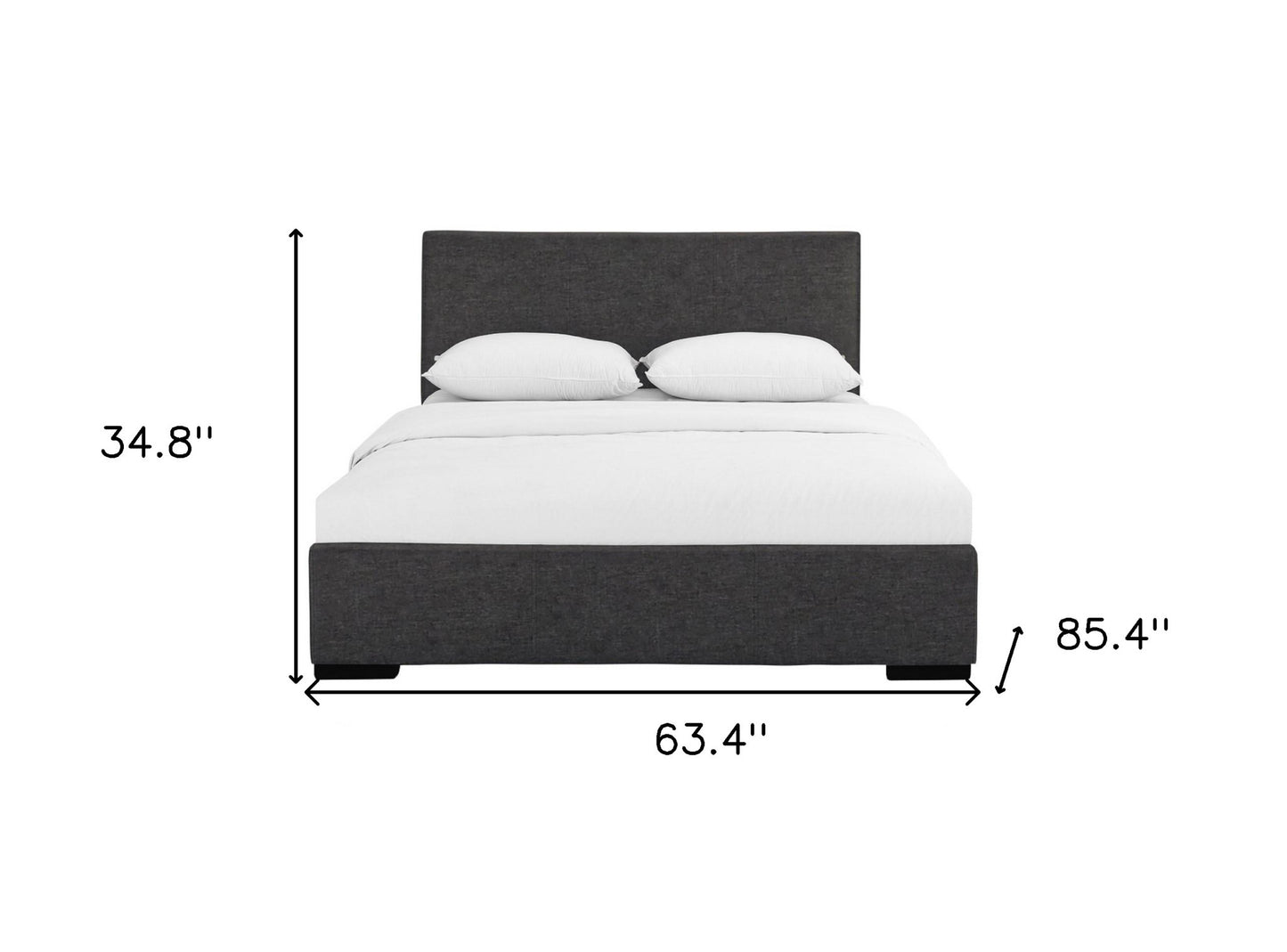 Black Faux Leather King Bed Frame