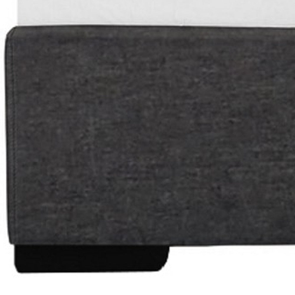 Black Faux Leather King Bed Frame