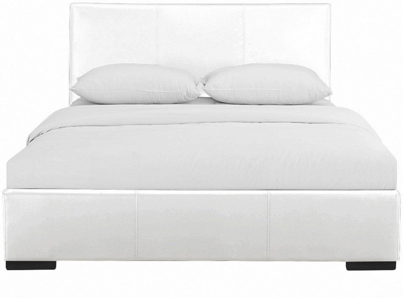 Black Faux Leather King Bed Frame