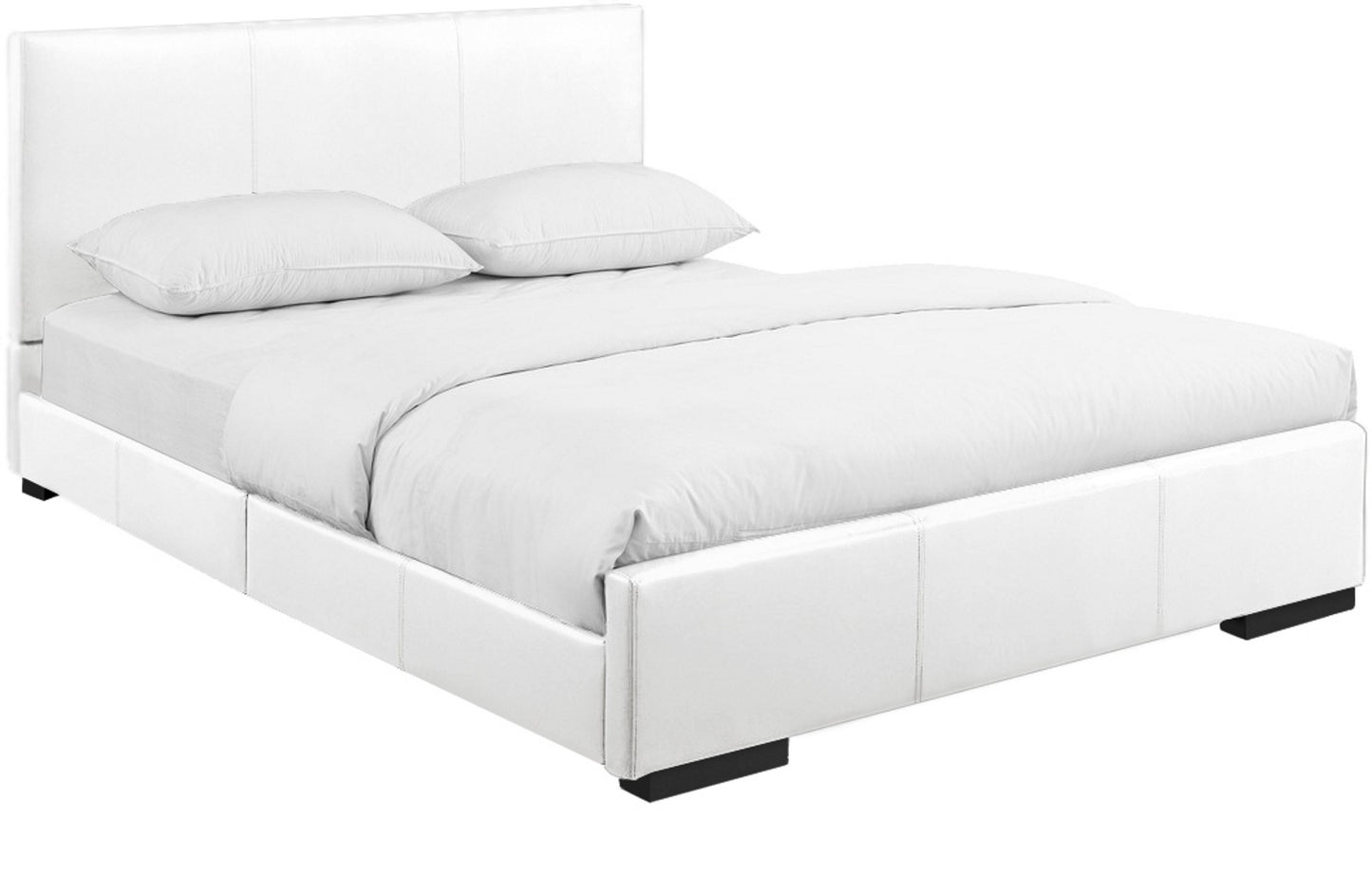 Black Faux Leather King Bed Frame