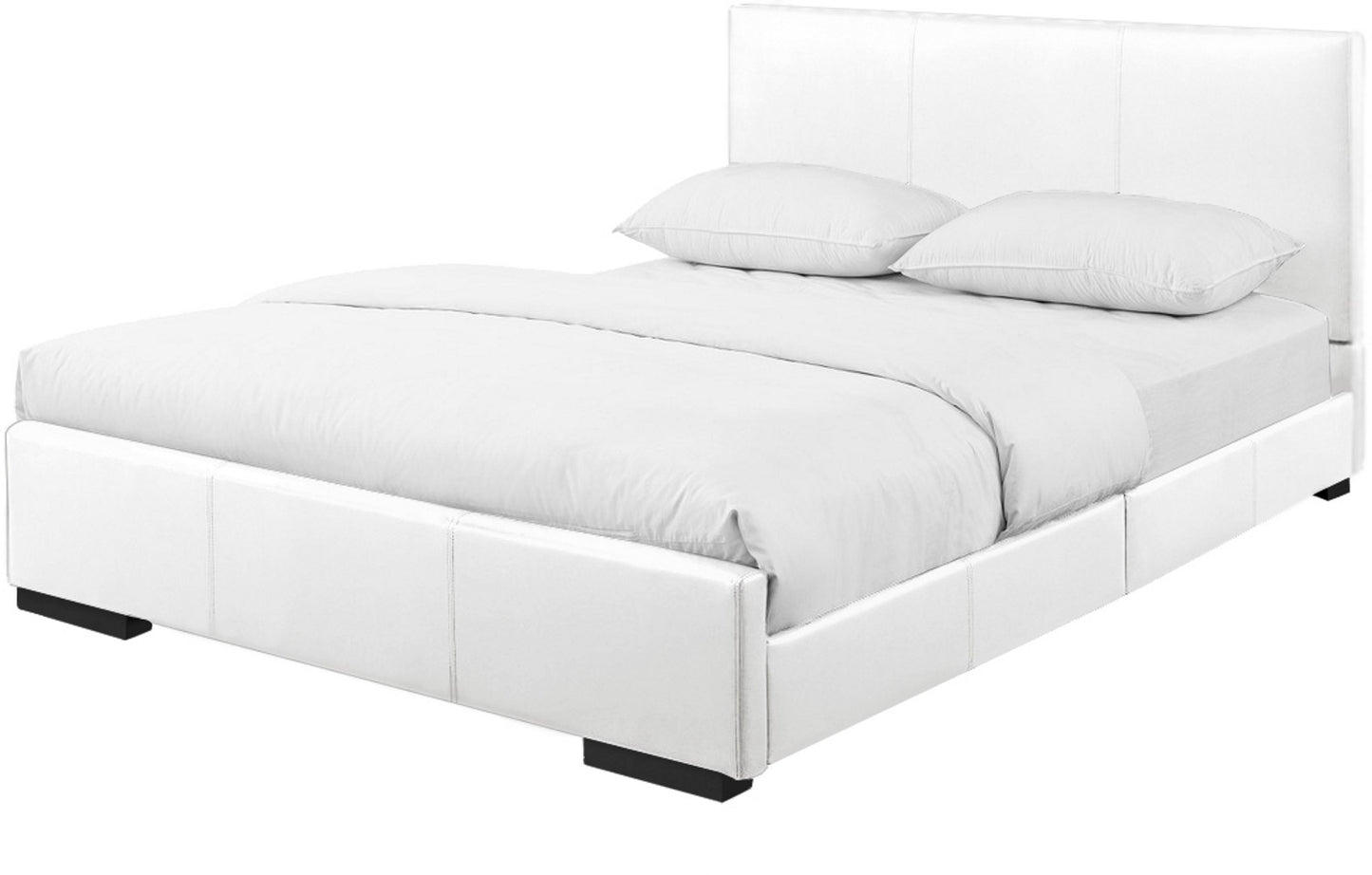Black Faux Leather King Bed Frame