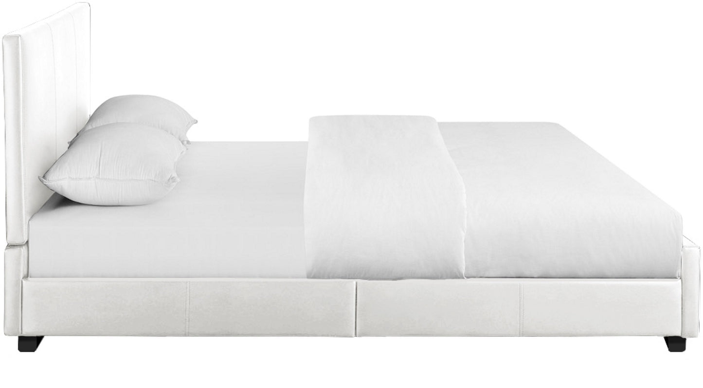 Black Faux Leather King Bed Frame