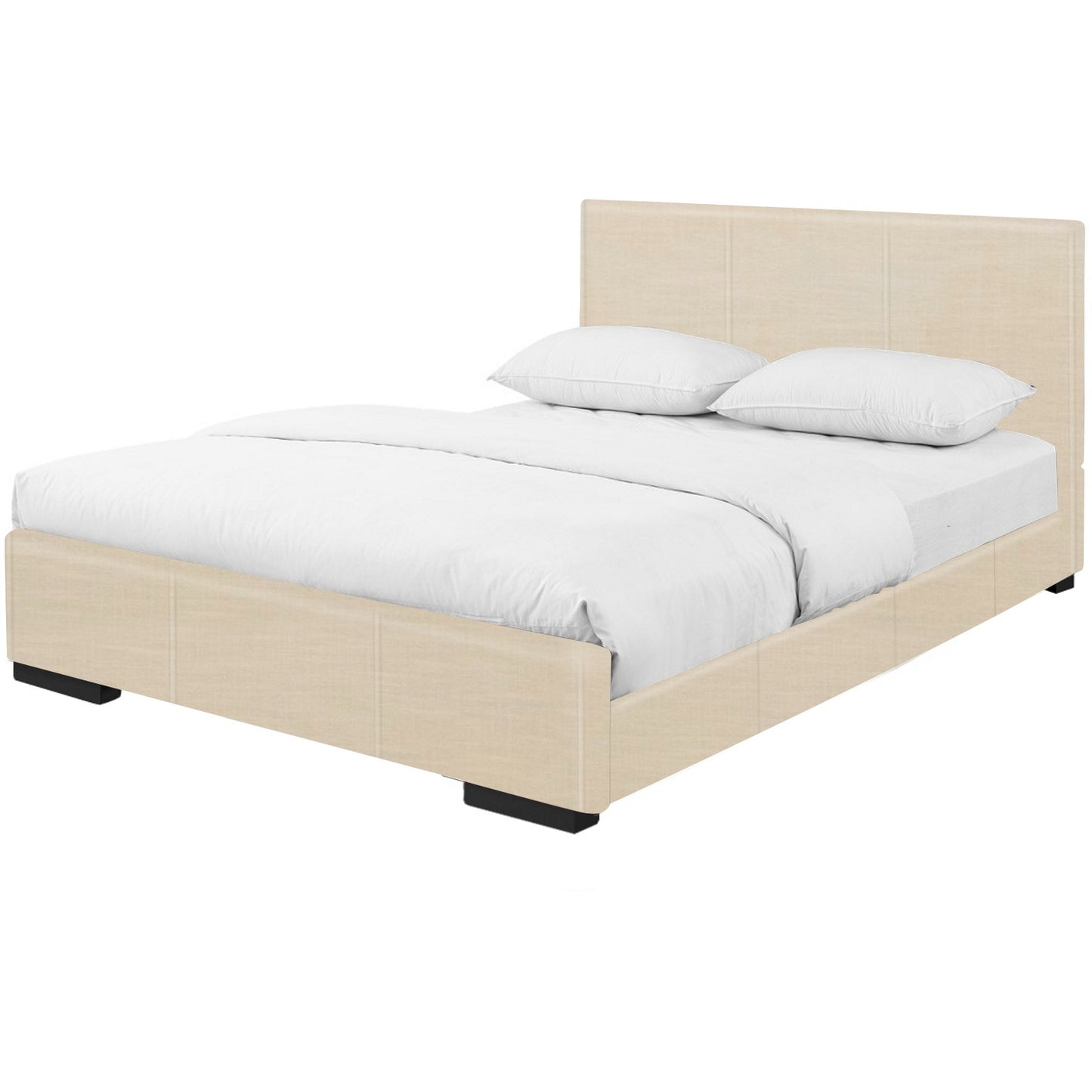 Black Faux Leather King Bed Frame