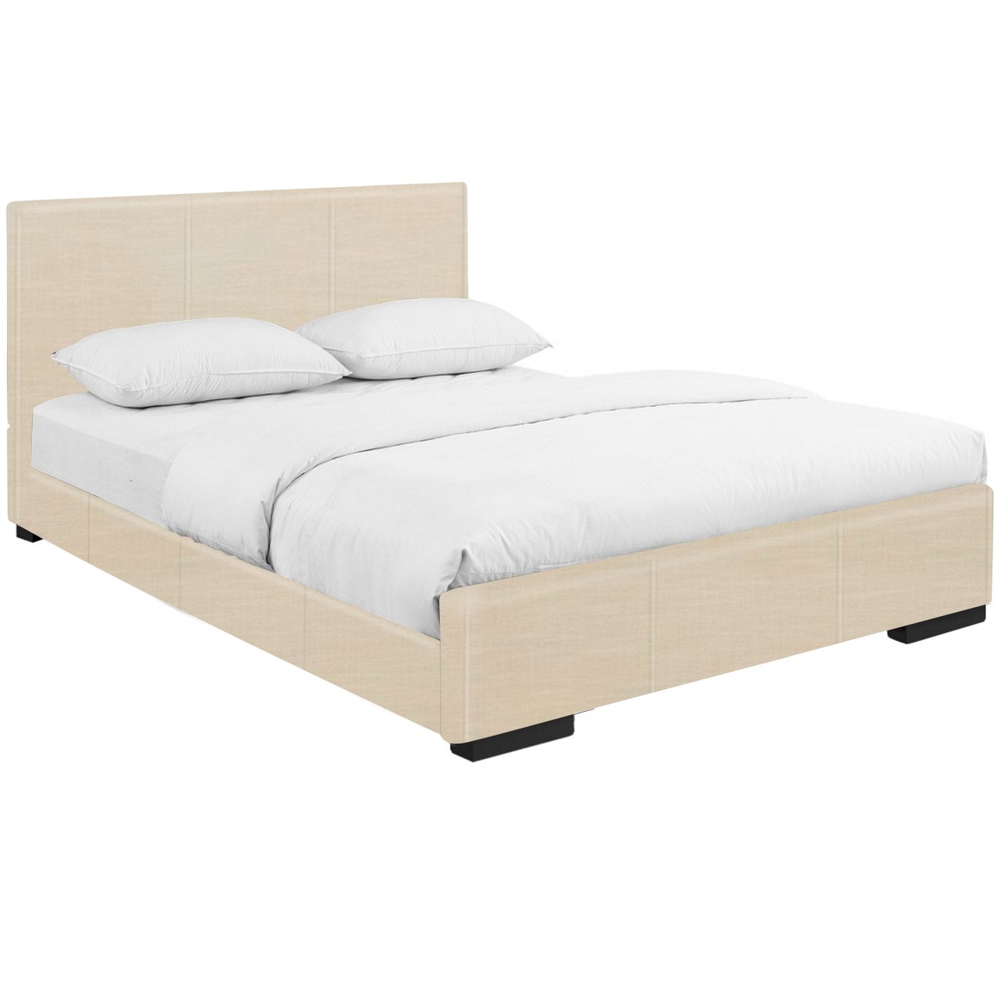 Black Faux Leather King Bed Frame