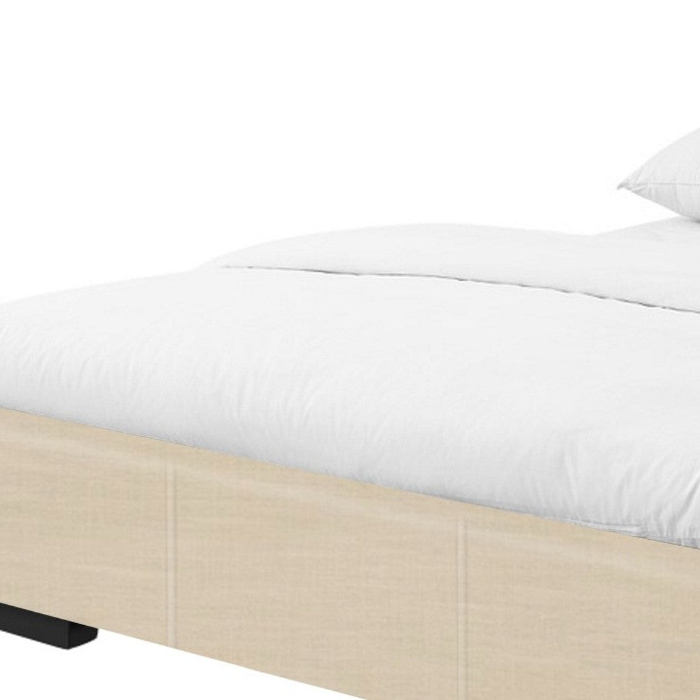 Black Faux Leather King Bed Frame