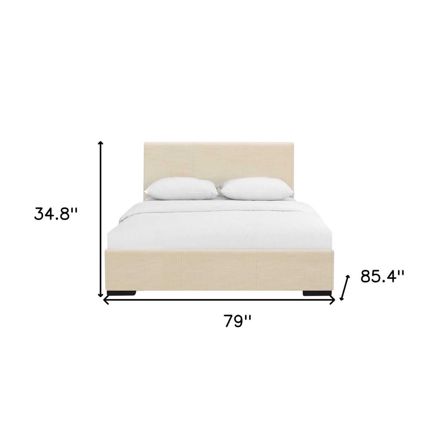 Black Faux Leather King Bed Frame