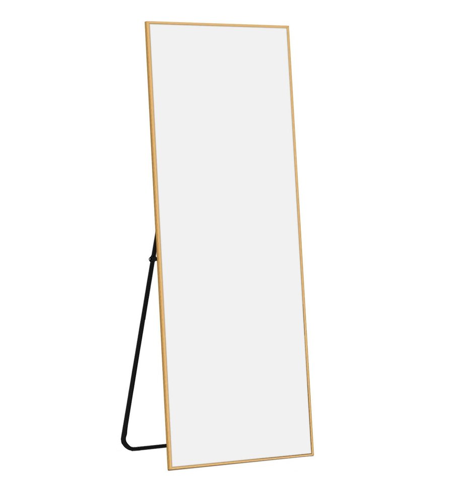 64" Silver Metal Freestanding and Wall Mount Accent Mirror