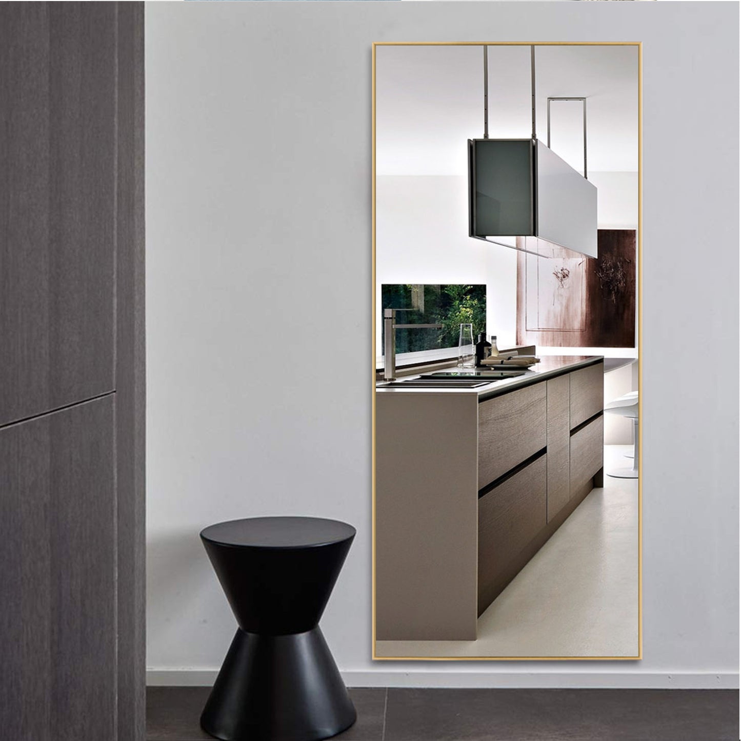 47" Gold Metal Accent Mirror