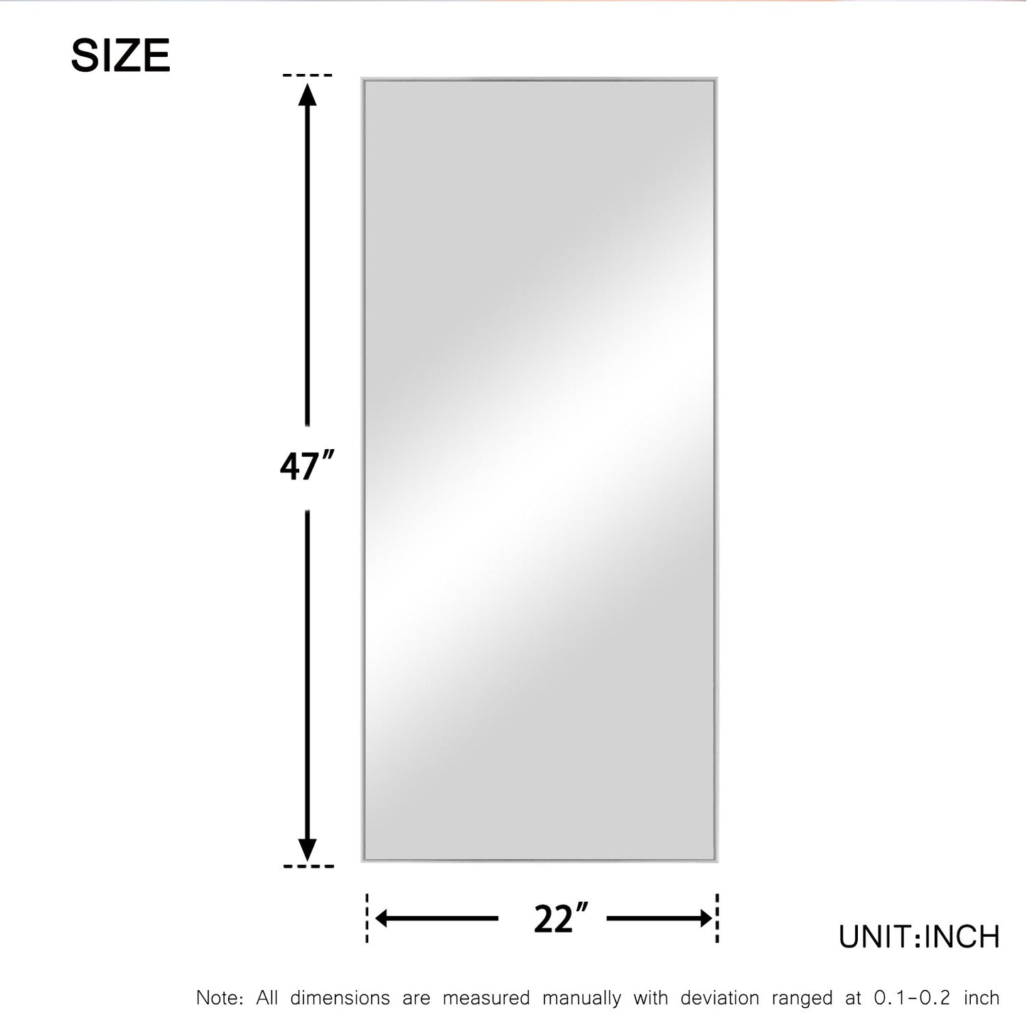 47" Gold Metal Accent Mirror