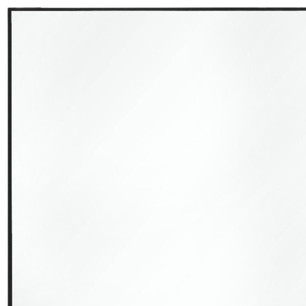 51" Black Metal Framed Full Length Hanging Mirror