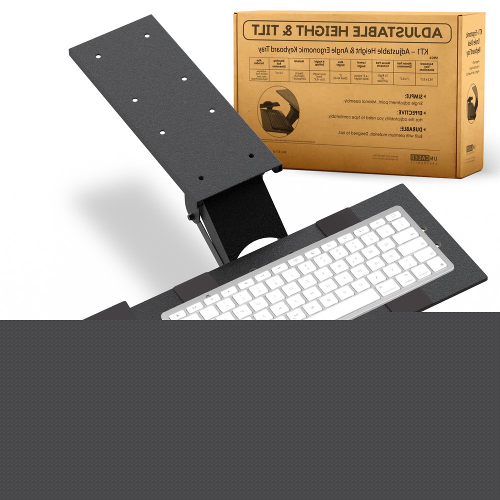 Black Ergonomic Under Desk Pull Out Keyboard Tray