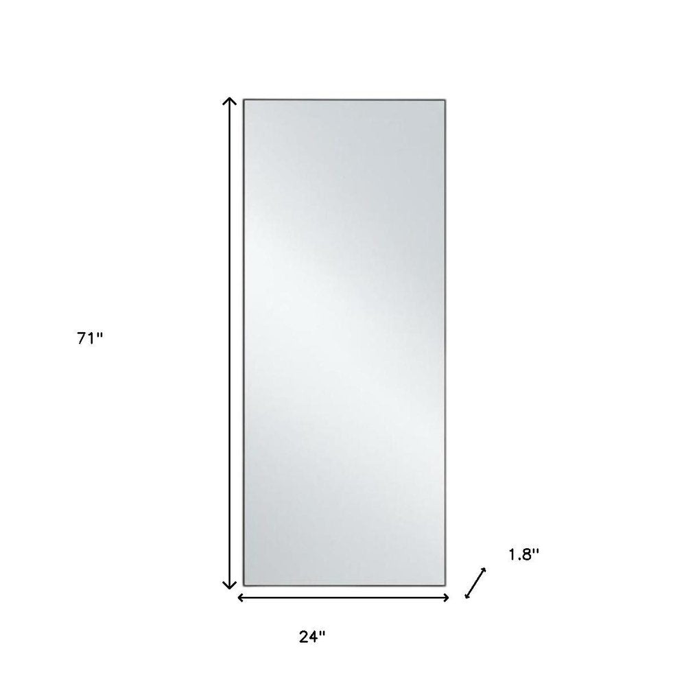 71" Black Metal Framed Standing Mirror