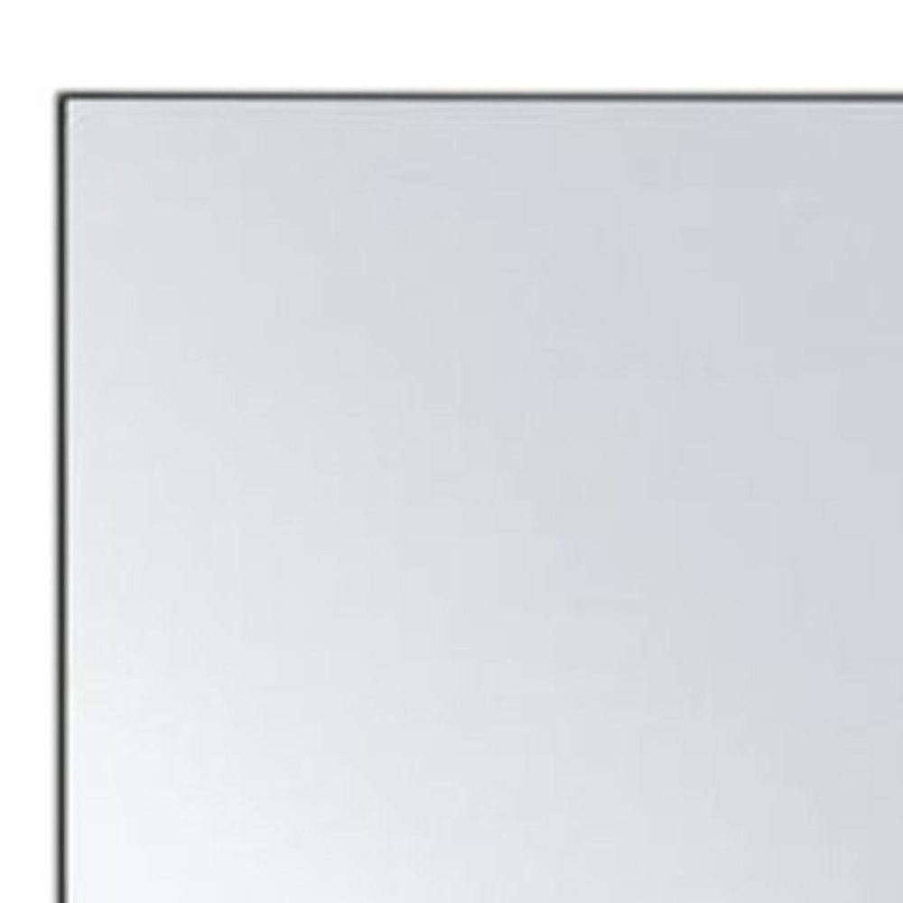 71" Black Metal Framed Standing Mirror