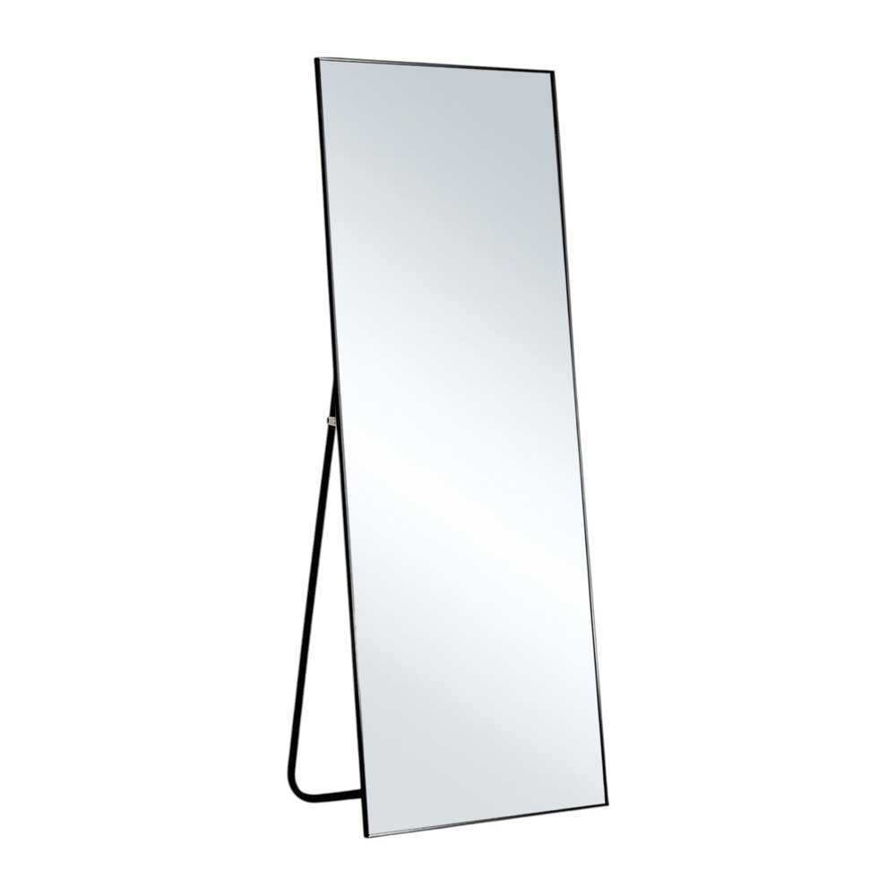 71" Black Metal Framed Standing Mirror