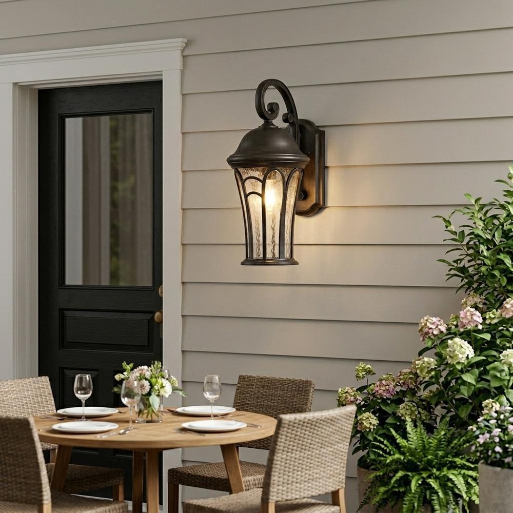 XL Matte Black Tapered Goblet Wall Light