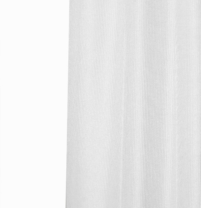 Luxurious White Waffle Weave Shower Curtain