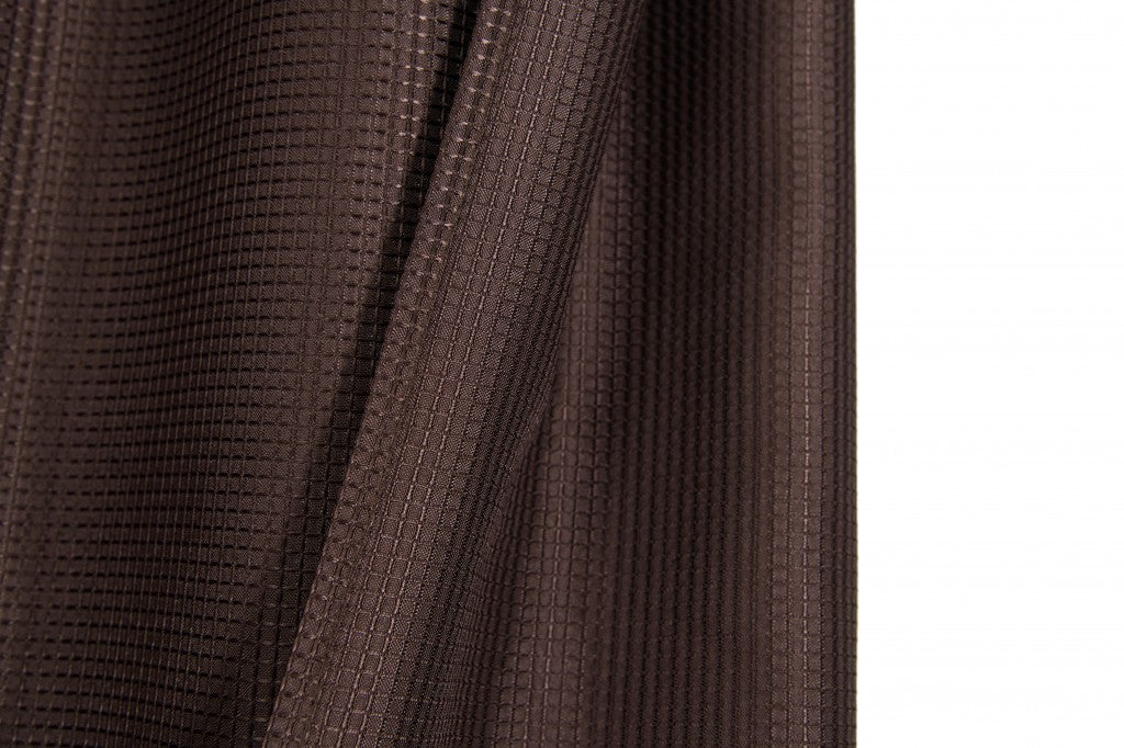 Luxurious Brown Waffle Weave Shower Curtain