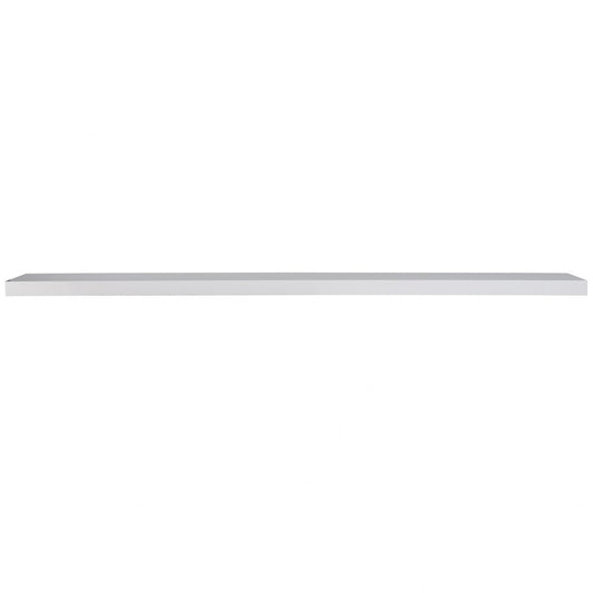 75" White Wooden Wall Mounted Floating Shelf