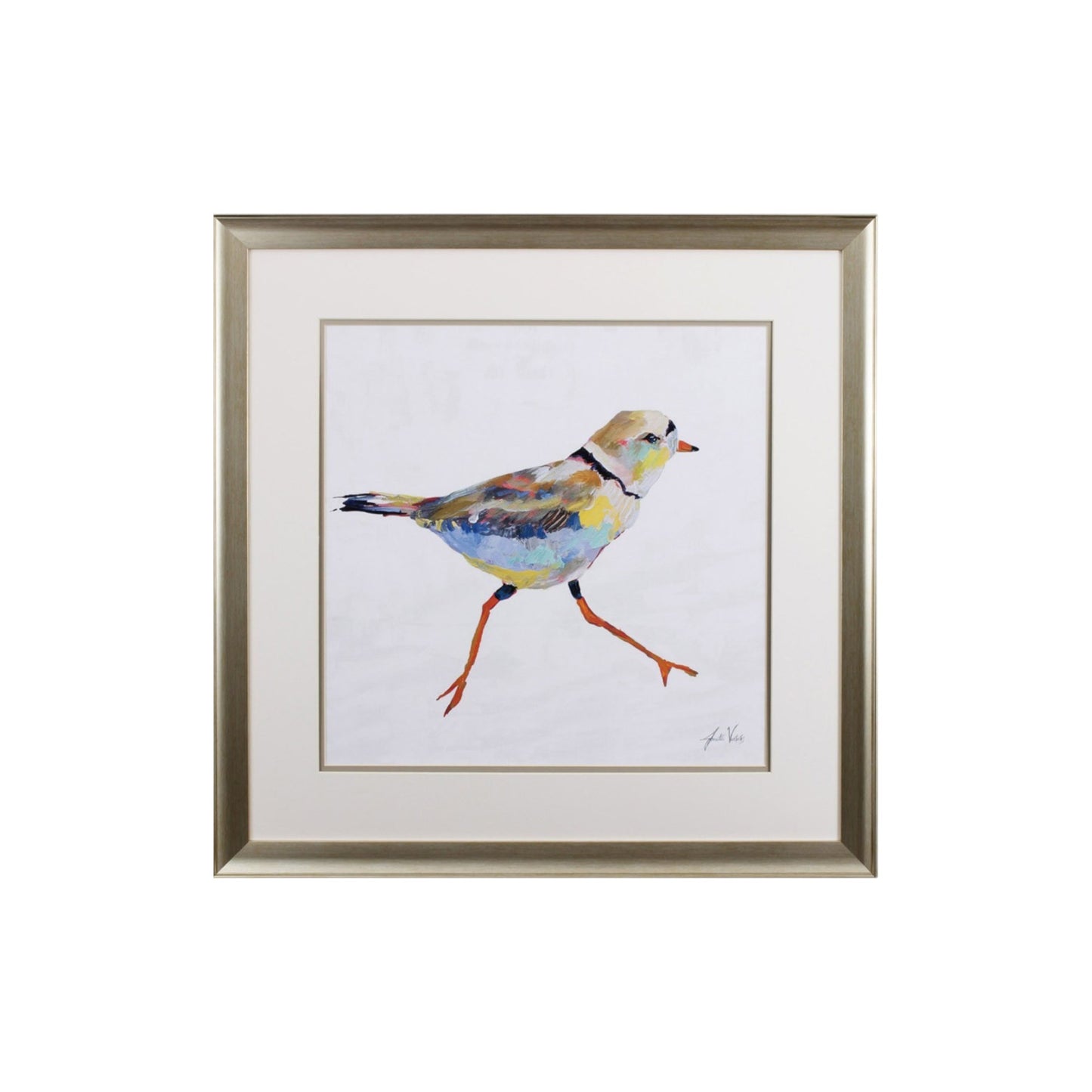 Set of Two Colorful Beach Birds Wall Art
