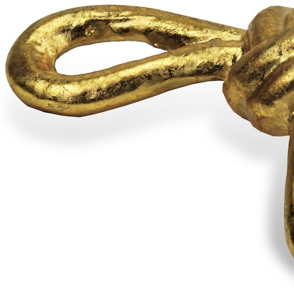 6" Gold Rustic Cast Iron Knot Tabletop Sculpture