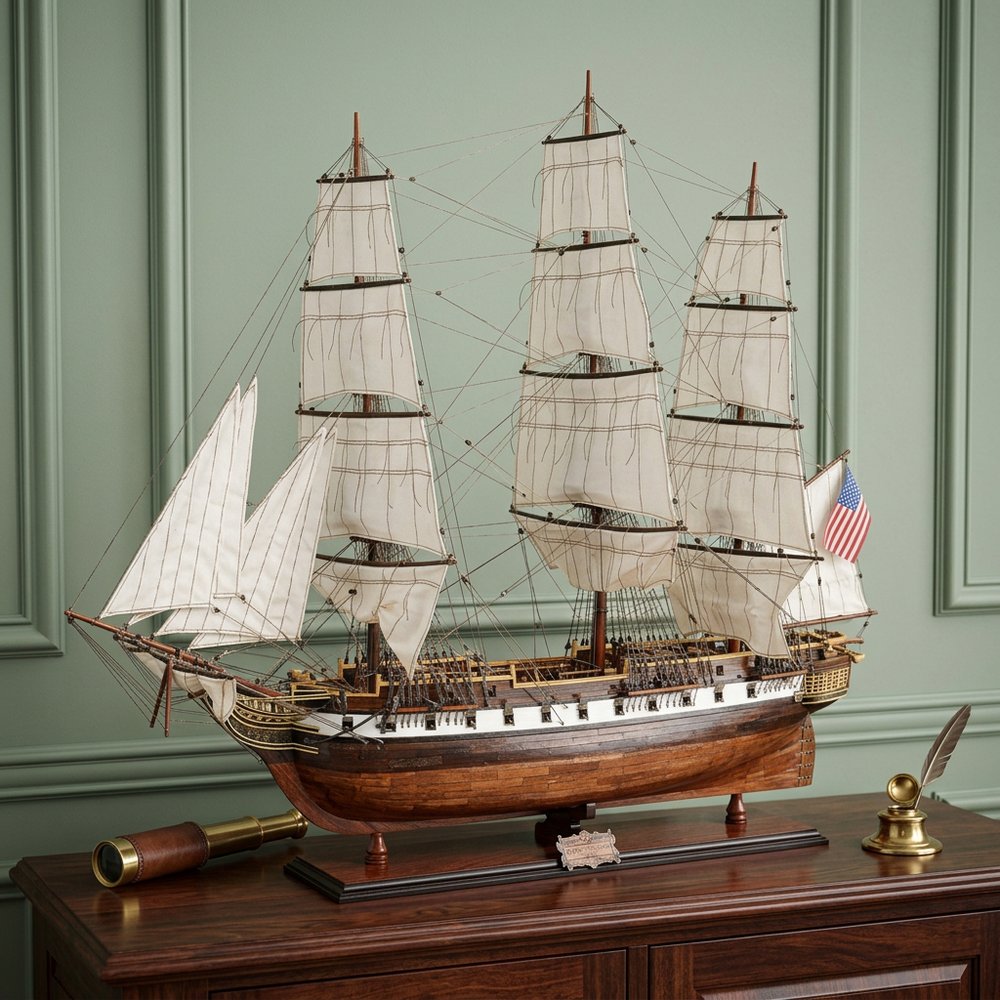 50" Wood Brown Hand Painted Sculpture