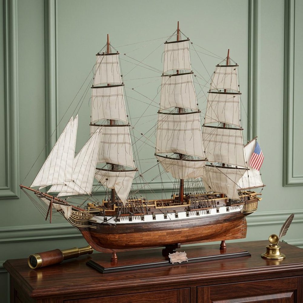 50" Wood Brown Hand Painted Sculpture