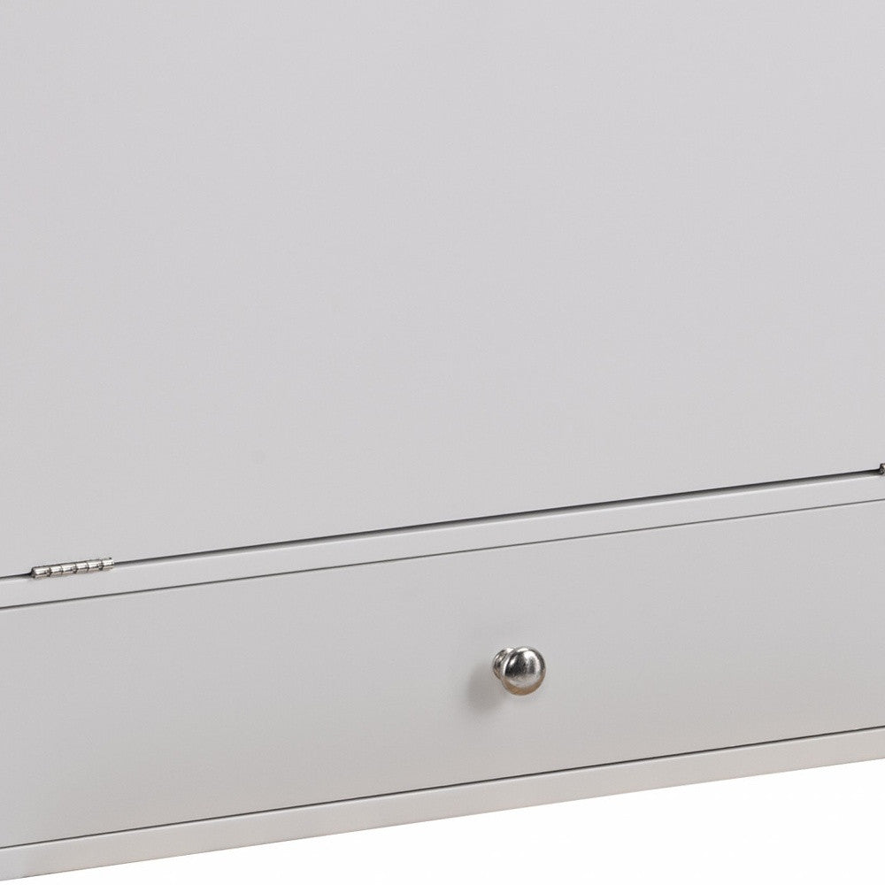 26" White Wall Mounted Floating Desk