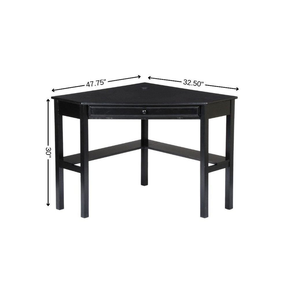 Black Corner Computer Desk
