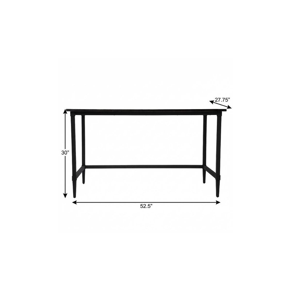 53" Black Writing Desk