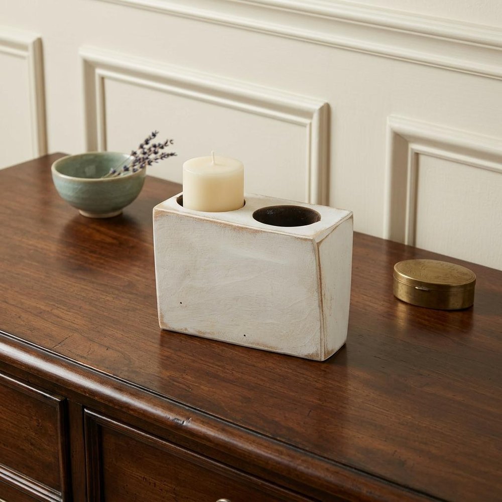 2" Wide Pillar Centerpiece Votive Candle Holder