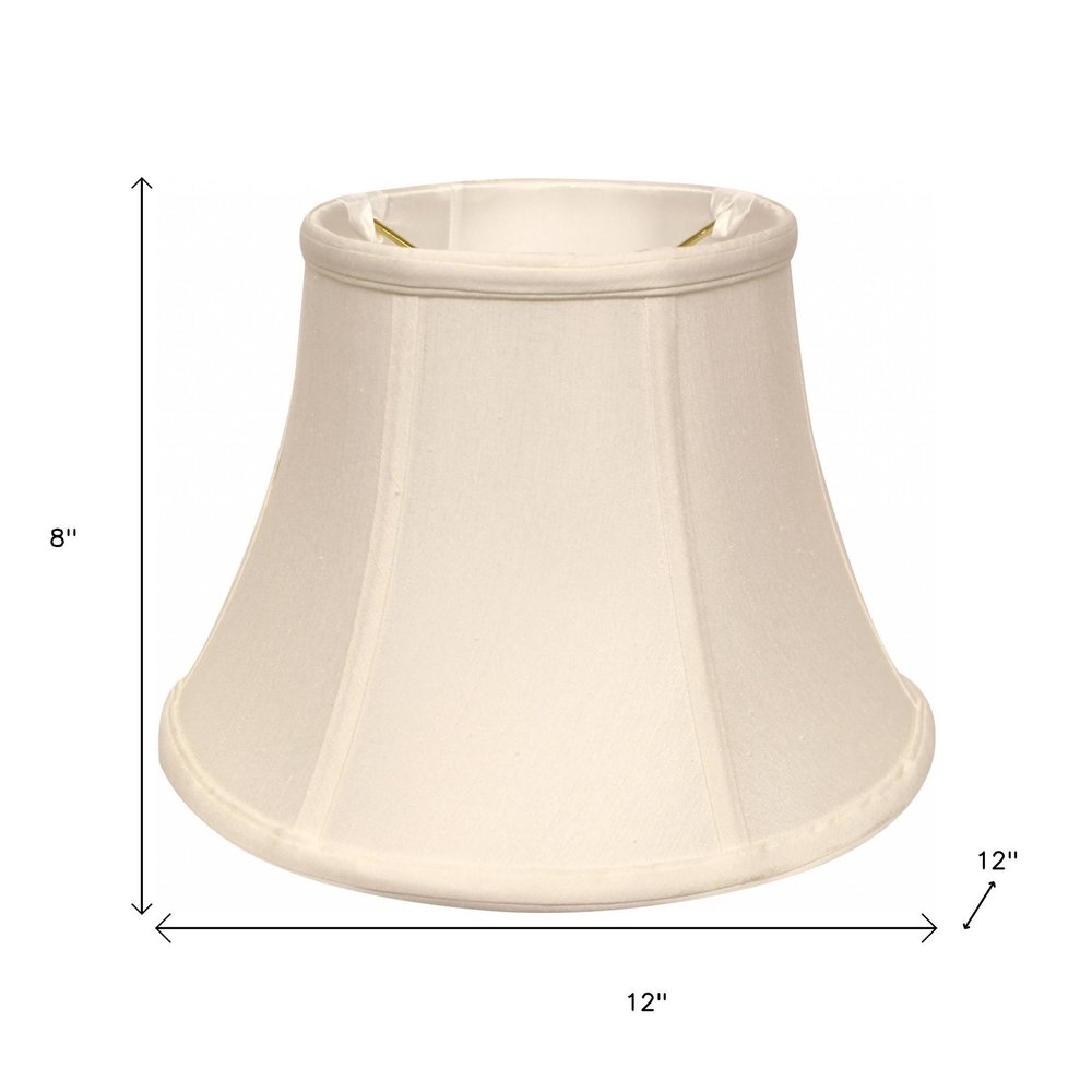 White Monay Shantung Silk Drum Lamp Shade