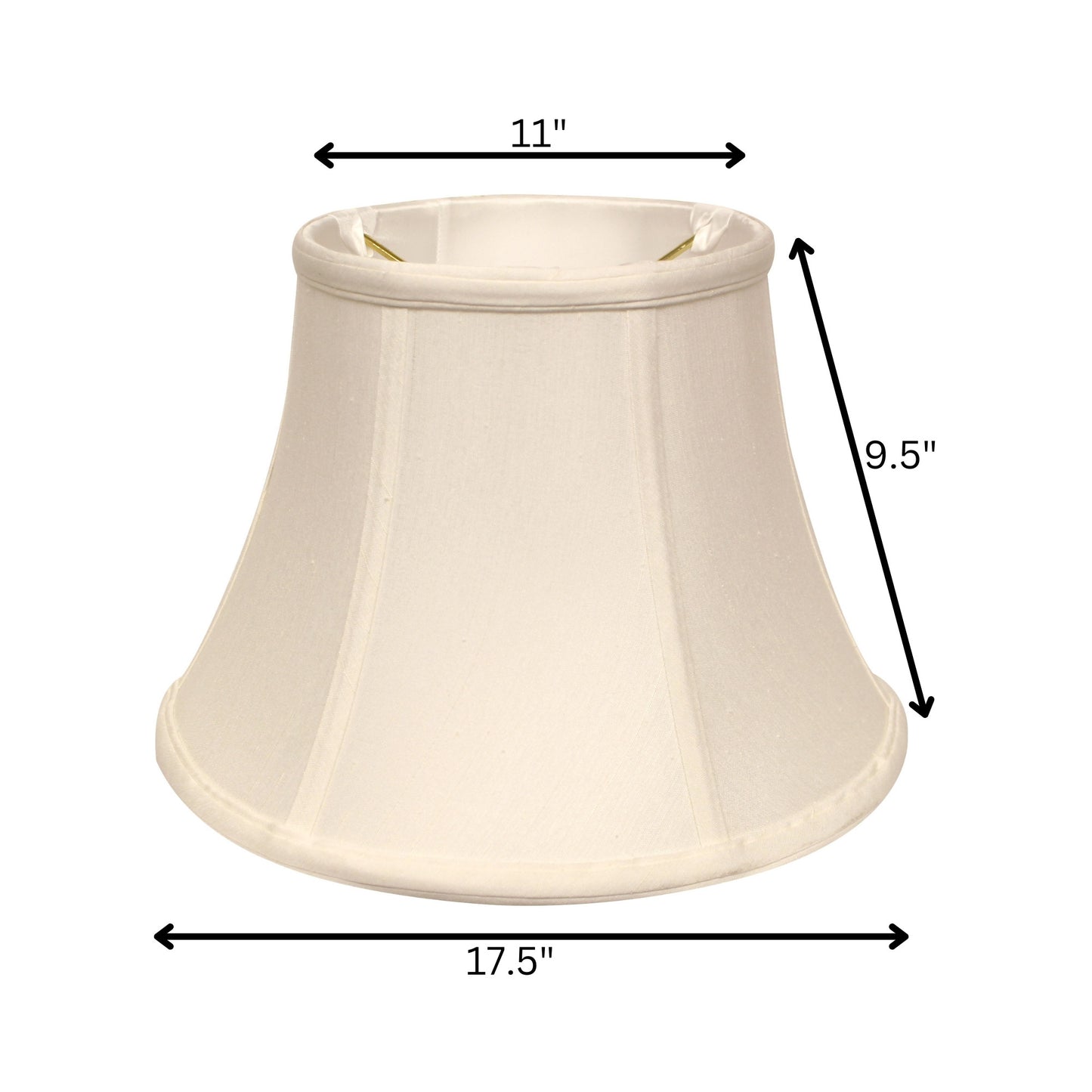 18" White Drum Monay Shantung Lampshade