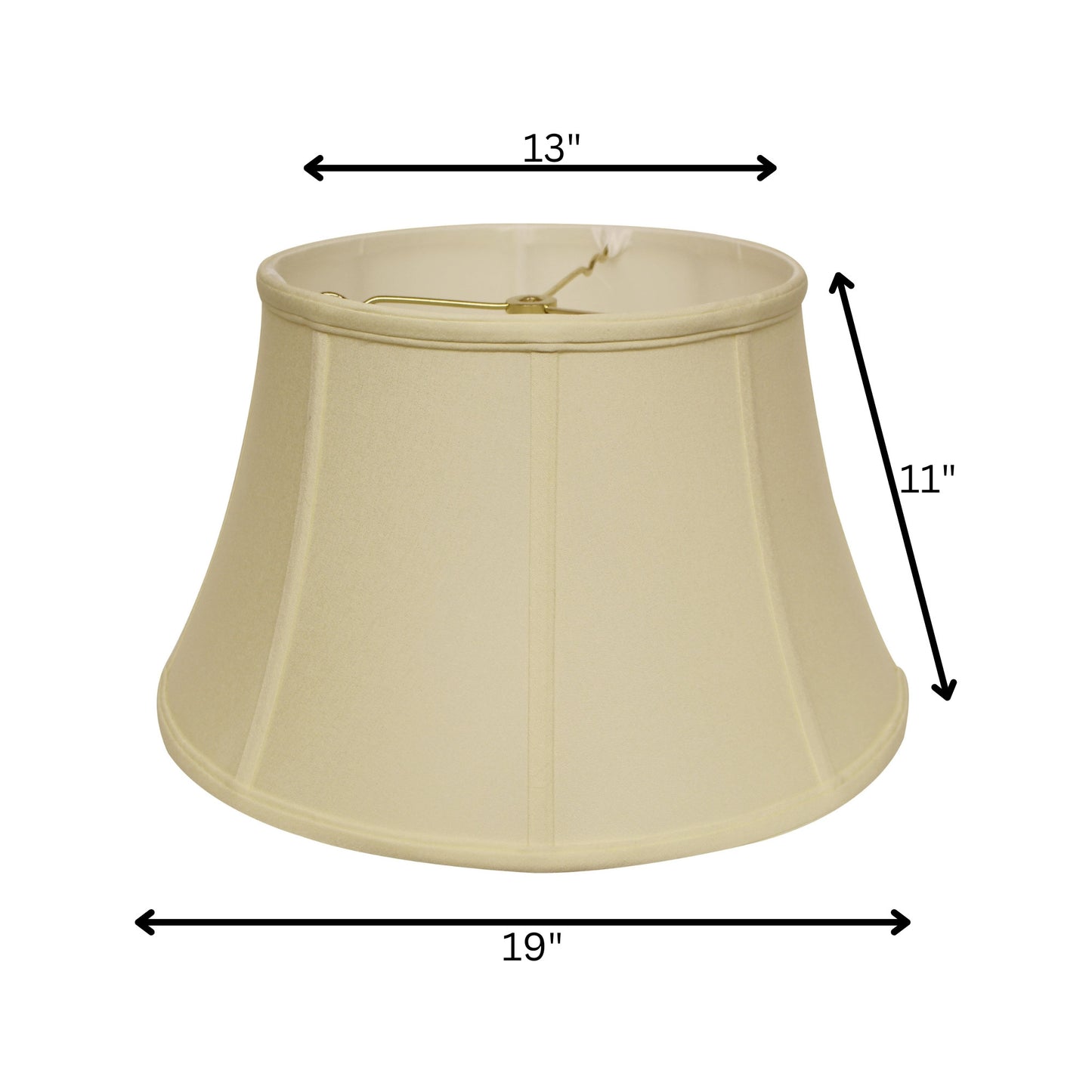19" Ivory Drum No Slub Lampshade