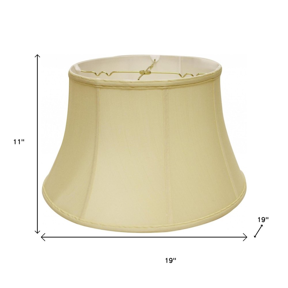 Antiqued White Monay Shantung Silk Drum Lamp Shade