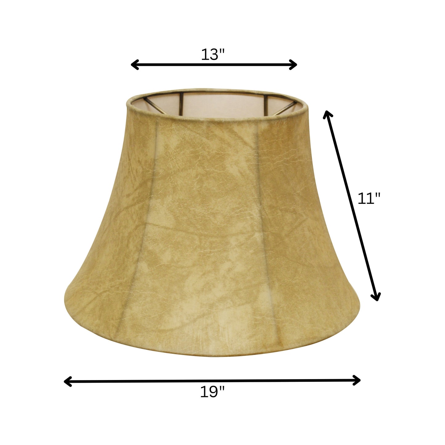 19" Faux Snakeskin Shallow Drum Parchment Lampshade