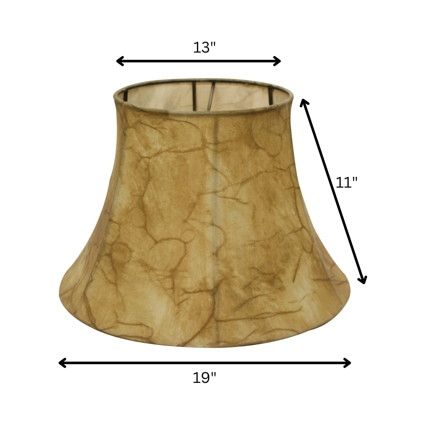 19" Antique Parchment Shallow Drum Parchment Lampshade