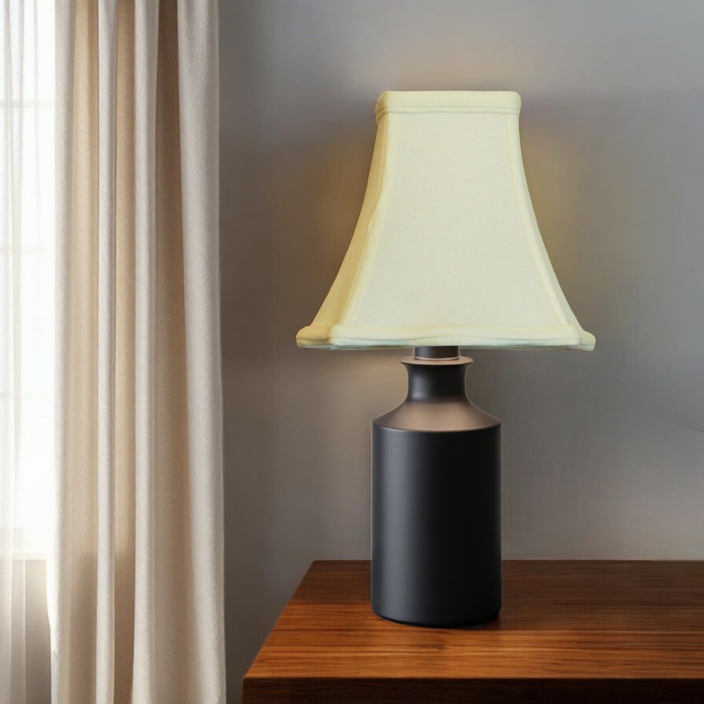 8" Ivory Premium Square No Slub Lampshade