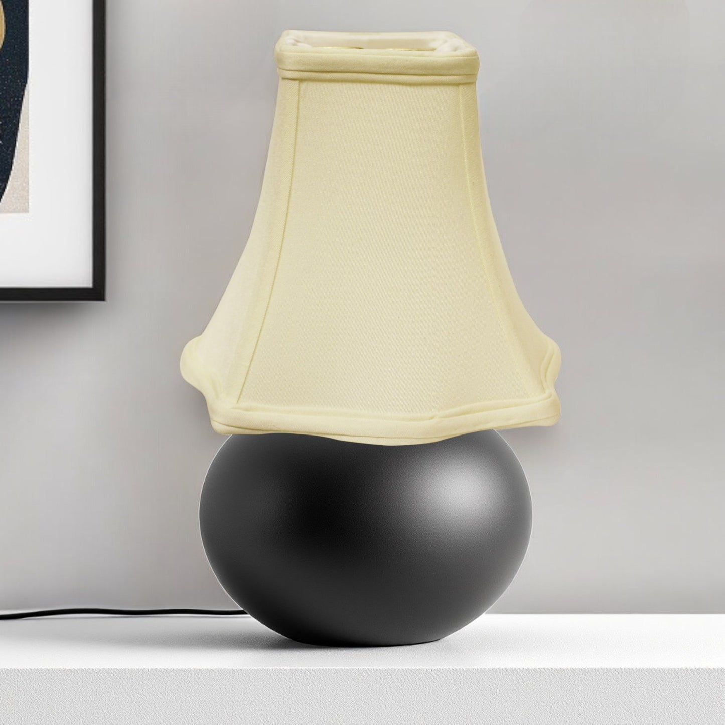 10" Ivory Premium Square No Slub Lampshade