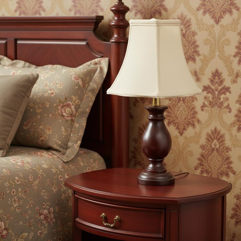 White Monay Shantung Silk Square Lamp Shade