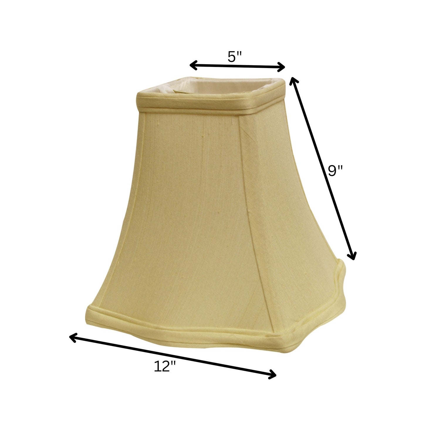 12" Antique White Premium Square Monay Shantung Lampshade