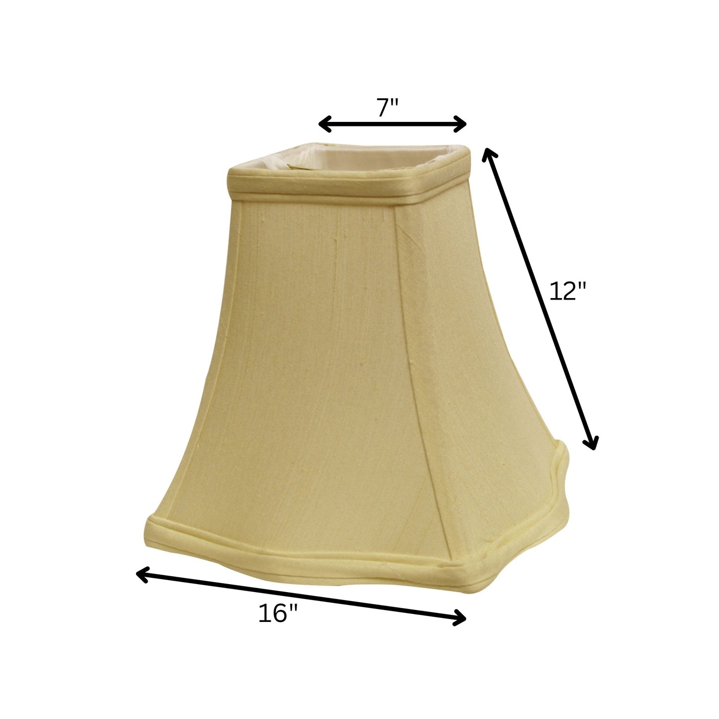 16" Antique White Premium Square Monay Shantung Lampshade