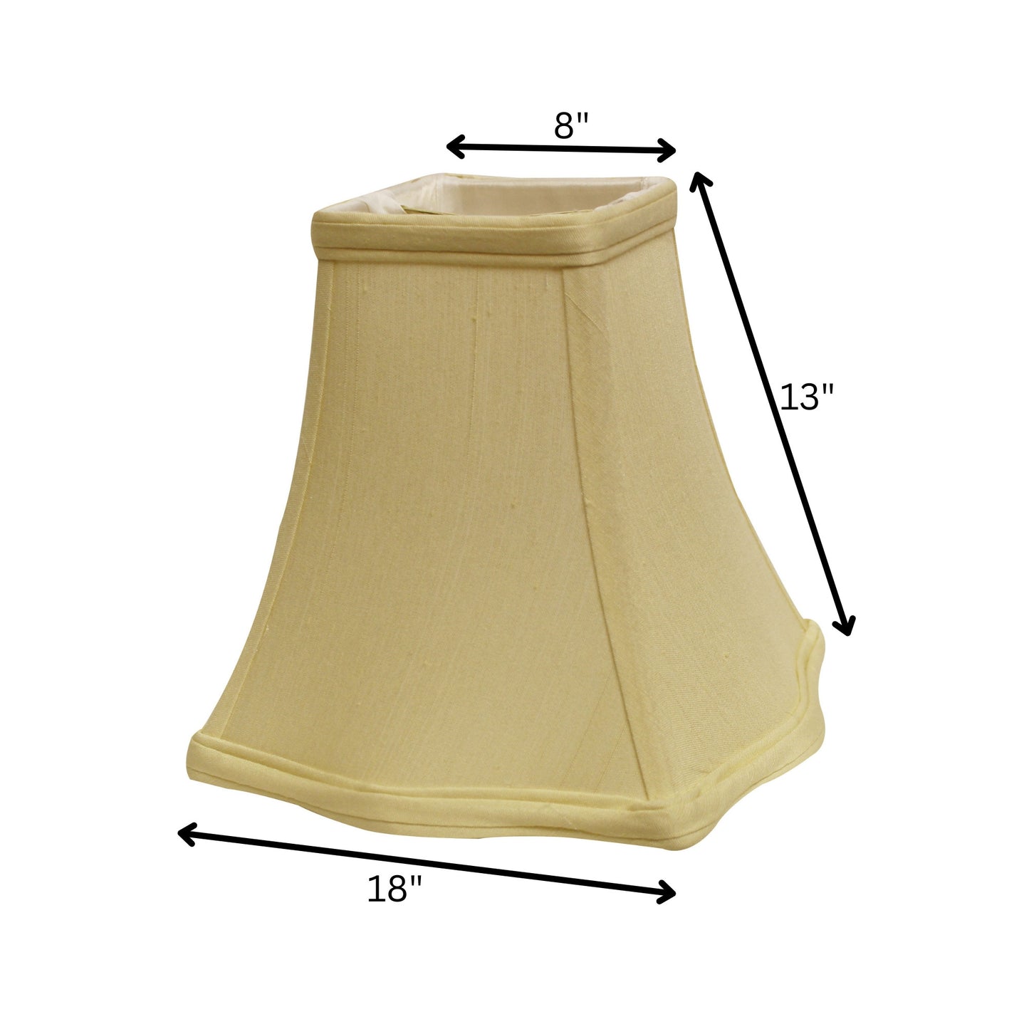 18" Antique White Premium Square Monay Shantung Lampshade