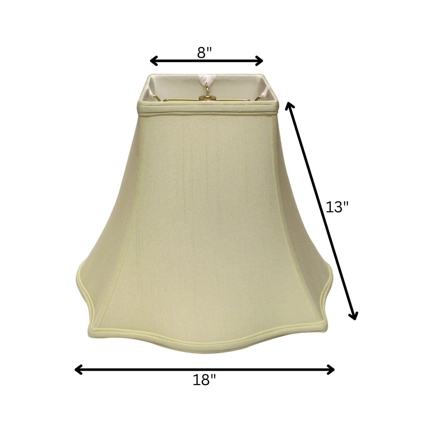 18" Ivory Premium Square Monay Shantung Lampshade