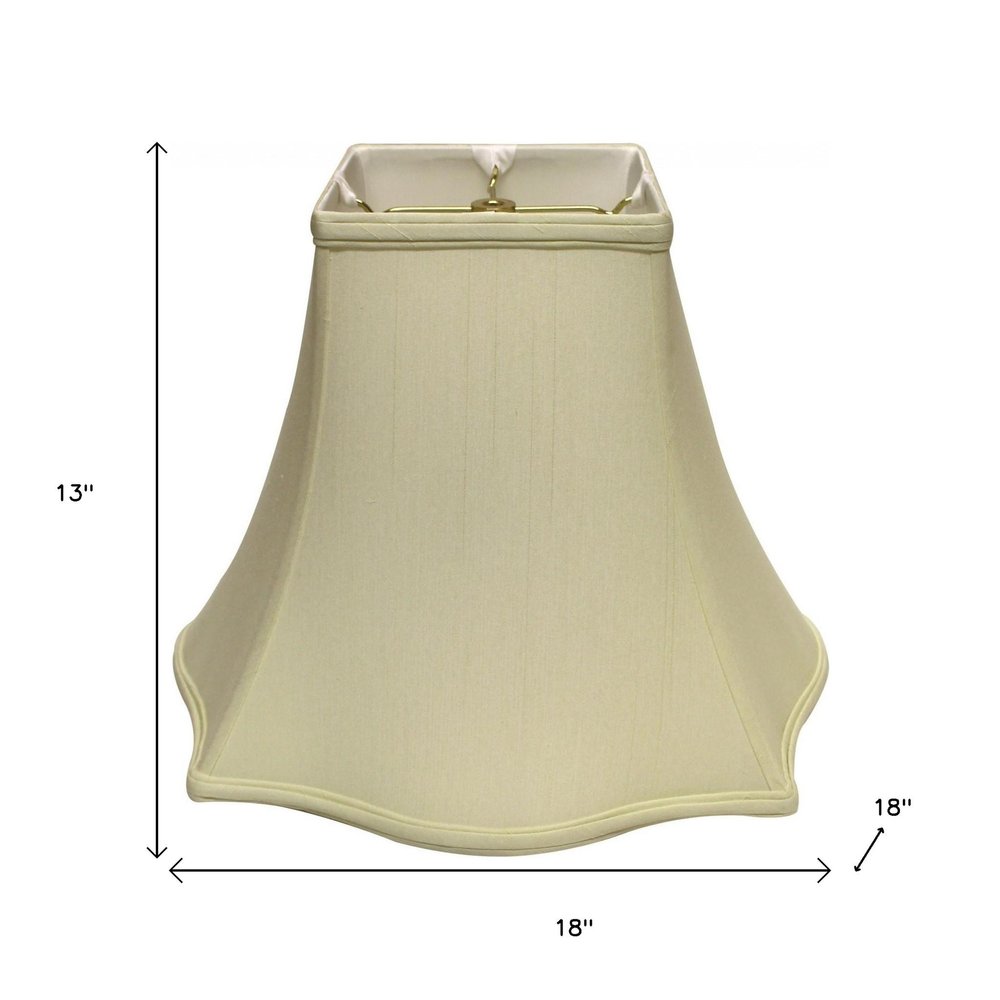 Ivory Monay Shantung Silk Square Lamp Shade