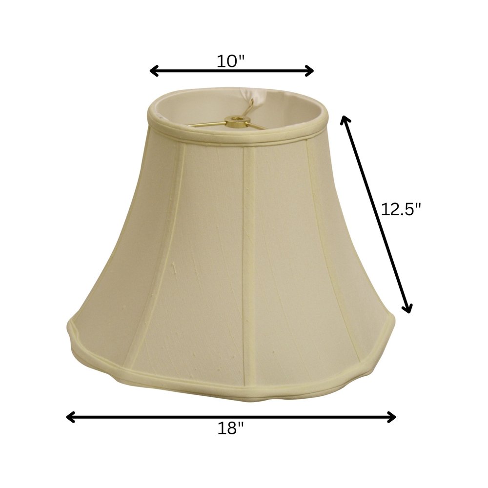 Ivory Monay Shantung Silk Bell Lamp Shade