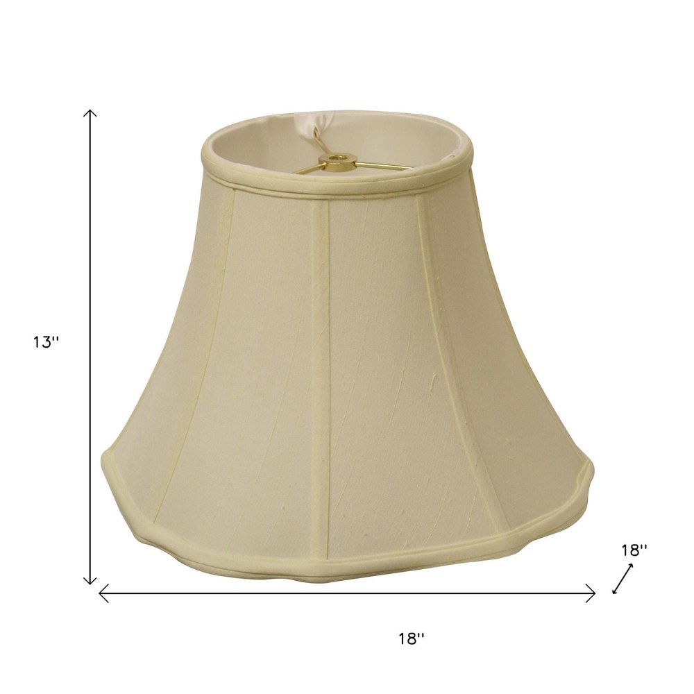 Ivory Monay Shantung Silk Bell Lamp Shade