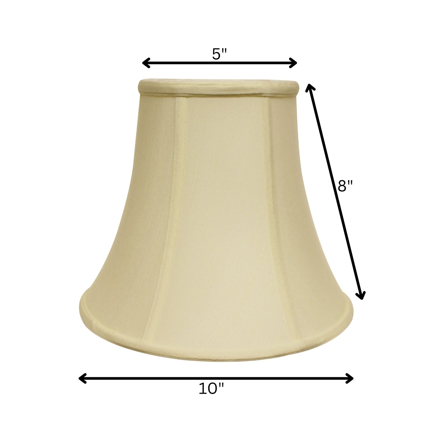 Ivory Monay Shantung Silk Bell Lamp shade 10"W Bottom