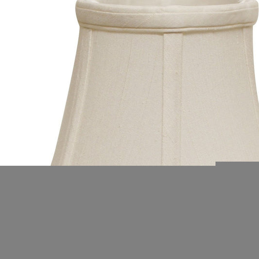 White Monay Shantung Silk Bell Lamp Shade