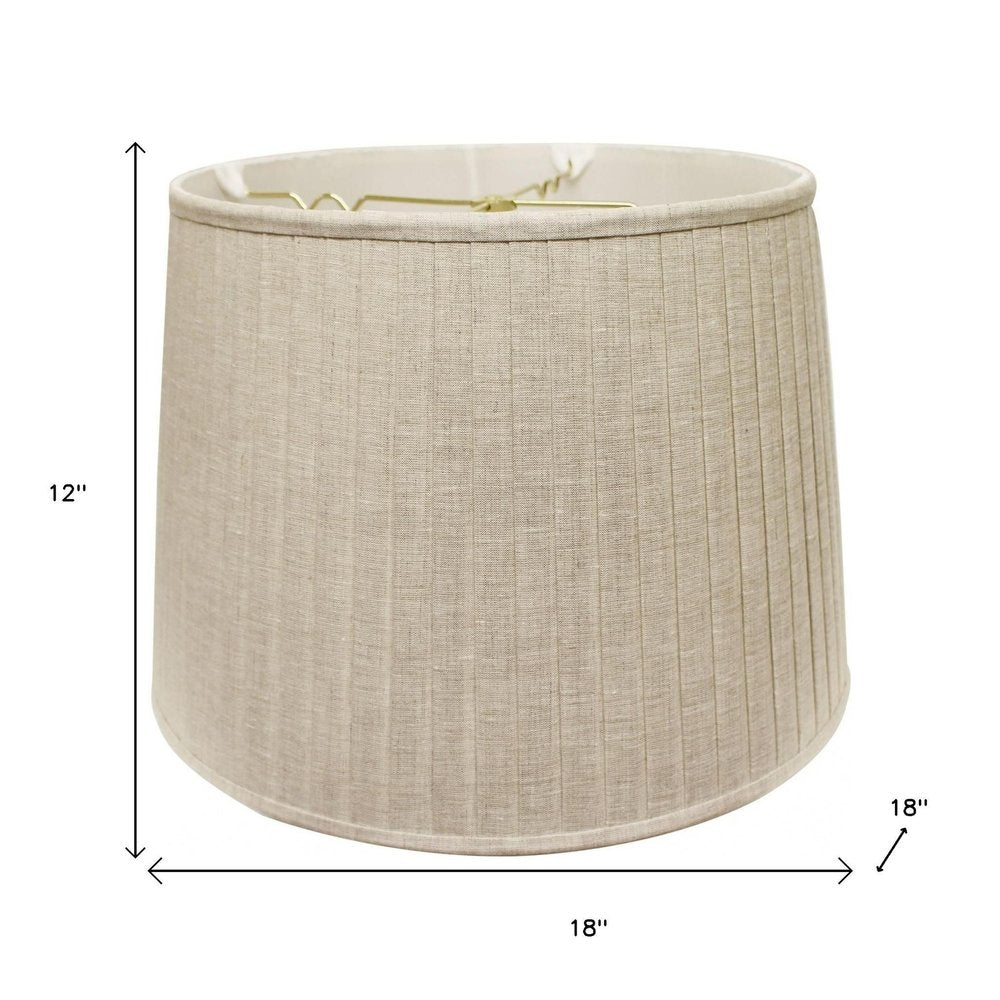 Beige Linen Pleated Empire Lamp Shade