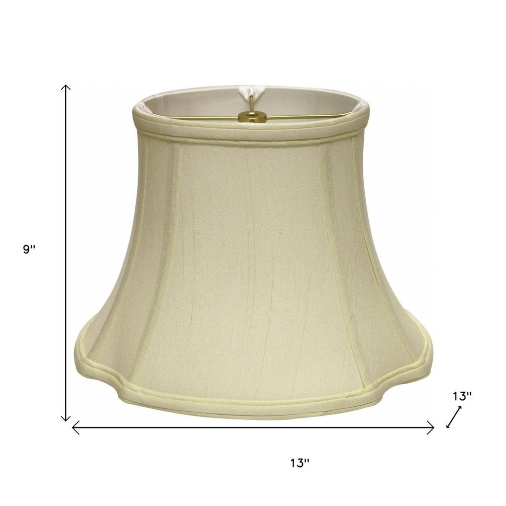 Ivory Monay Shantung Silk Oval Lamp Shade